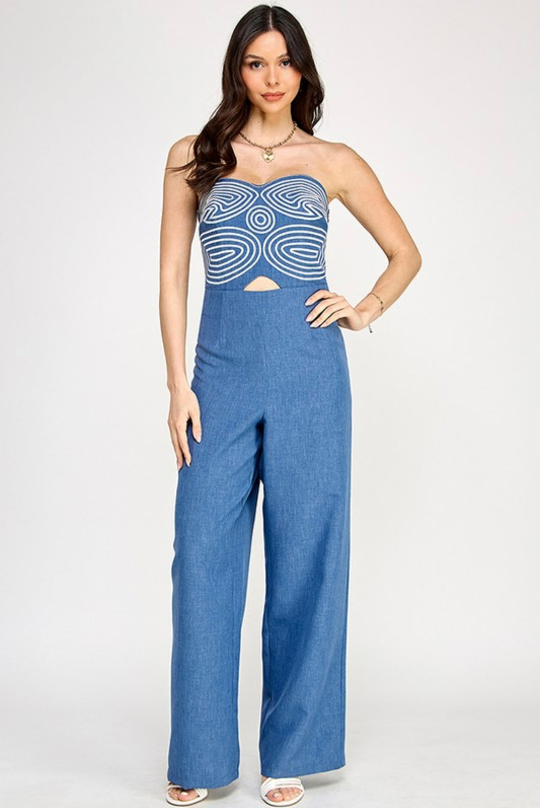 Denim Strap Jumpsuit