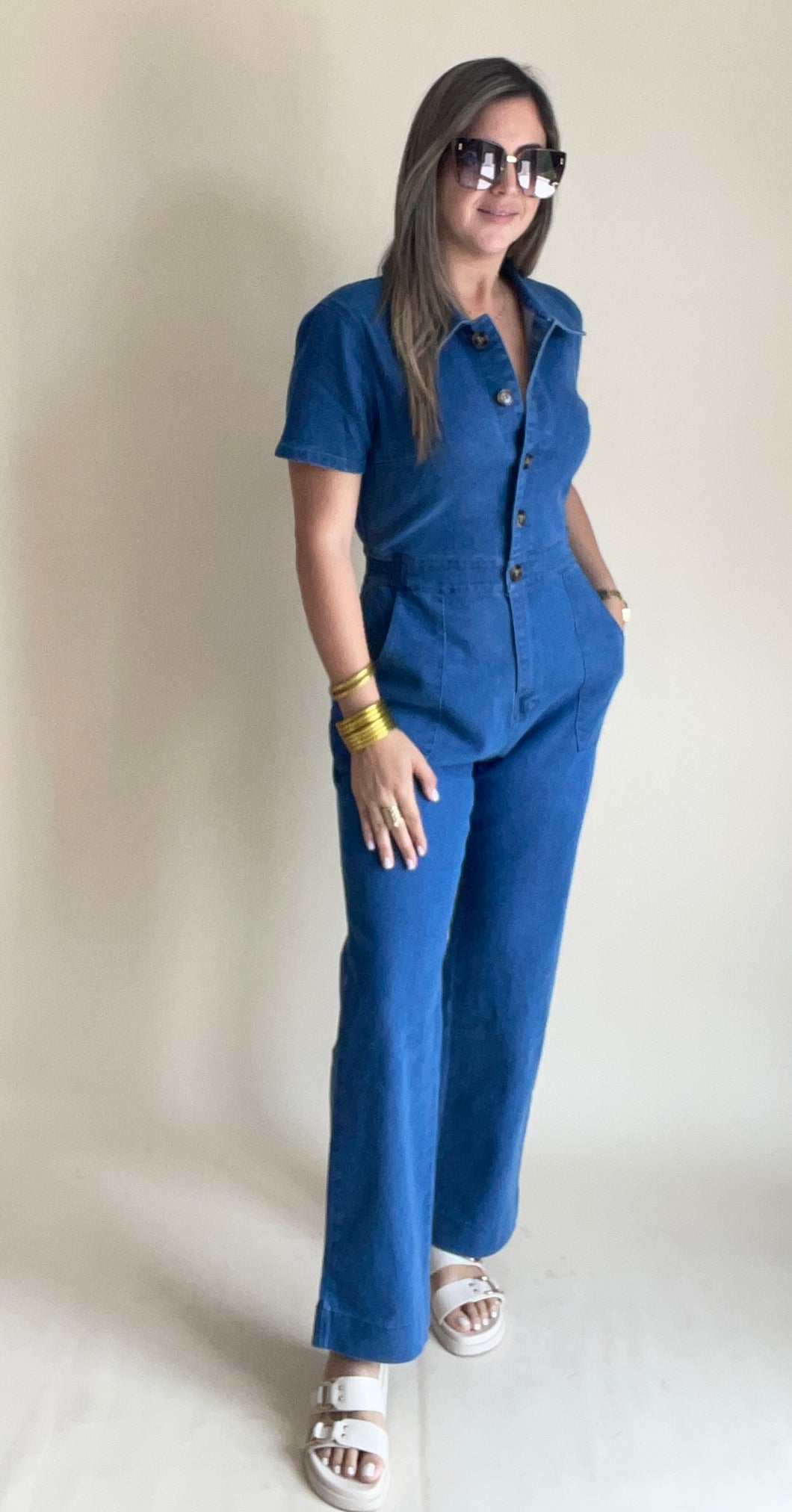 Esmeralda” Denim Jumpsuit