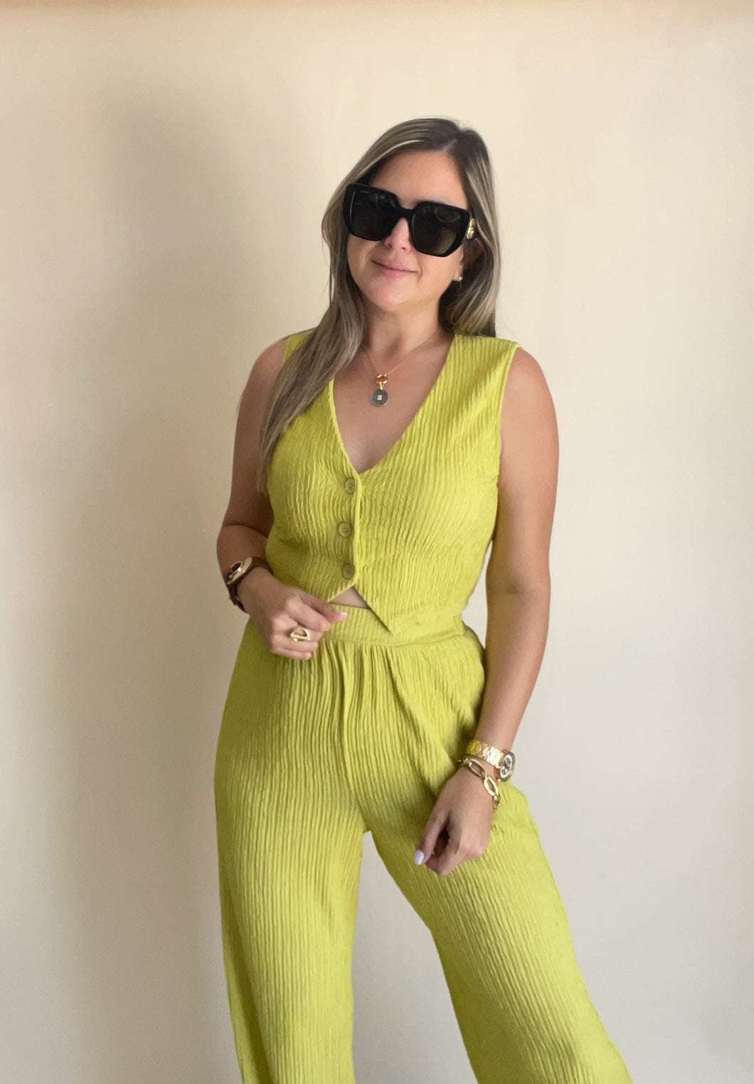 Lime Vest Set