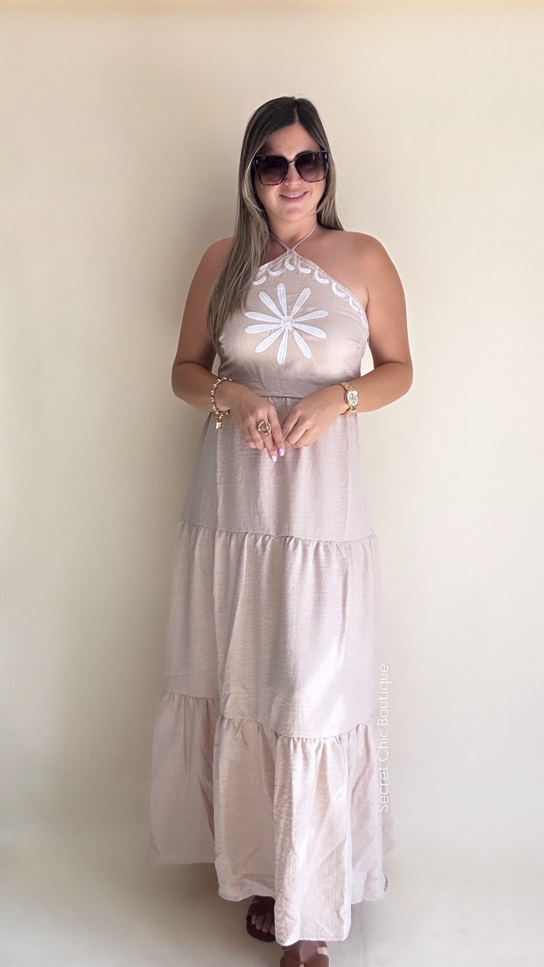 Halter Neck Maxi Dress