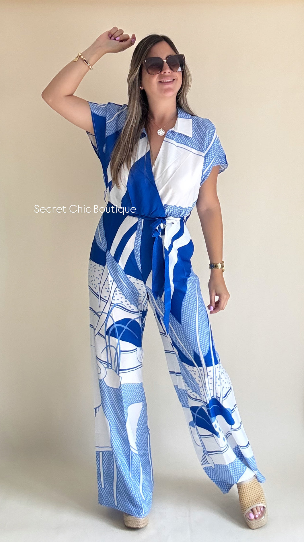 Blue printed Jumpsuit