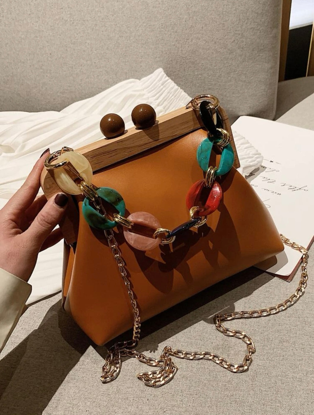 Brown handbag